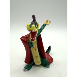 Disney Dragon Ceramic Figurine Japan Red Cape Vintage‎ Colorful Collectible